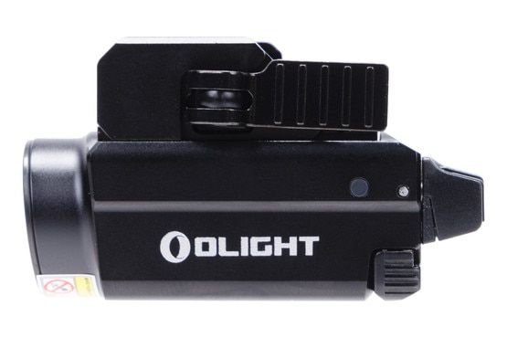 Olight Baldr S 800 Lumen Tactical Flashlight with Green Laser has a durable black finish.